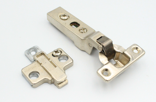 Skjult hængsel BLUM Ø26 mm t/halvt-udenpåliggende låge, metal - få på lager