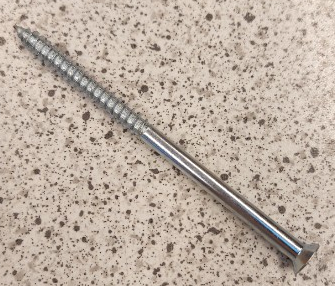 Møbelskrue m/spids Ø6,5x104 mm, elgalvaniseret