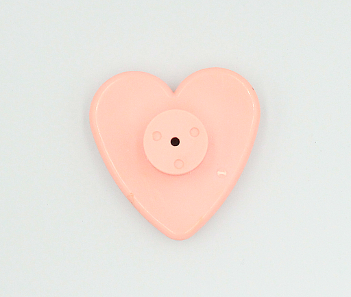 Plastikgreb 55x55 mm "hjerte", lyserød