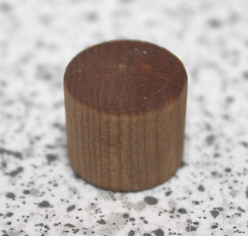 Dækknap med buet ende Ø15x15 mm, brunbejdset fyrretræ (10 stk)