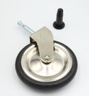 Bakkebordhjul Ø75 mm, metal/sort plastik