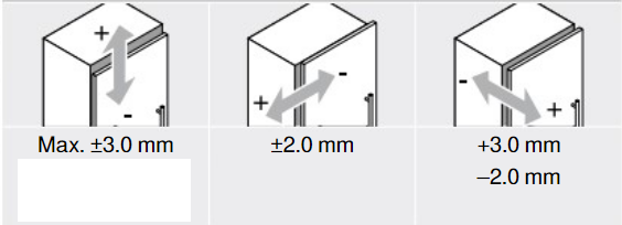 Skjult hængsel BLUM Ø35 mm m/softclose t/udenpå-liggende låge, sort oxyderet metal