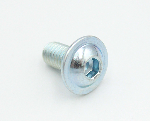 Bolt M6x12 mm med rundt hoved, elgalvaniseret