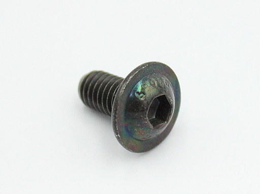 Bolt M6 med rundt hoved, sort metal