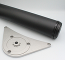 Bordben til spisebord Ø60x710 mm incl. lige beslag til montering, sortmalet metal
