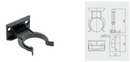 Sokkelben Ø32 mm - justerbar 95-145 mm, sort plastik