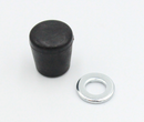 Dupsko til ben incl. skive, sort plastik - flere varianter