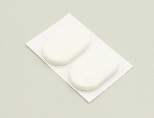 Filt 20x12x3,5 mm - selvklæbende, hvid kunststof (2 stk)