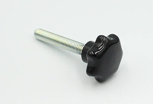 Fingerskrue M8x50 mm, sort plastik