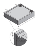 Skuffeudtræk Push-funktion og fuldt udtræk, metal (sæt) - flere varianter