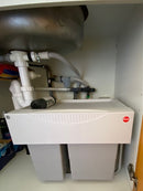 Affaldspand 1x12L og 2x8,5L t/bundmontering, lysgrå plastik