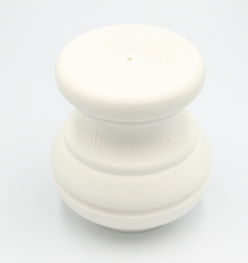 Kommodeben Ø81x85 mm, hvidmalet fyrretræ