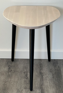 Sofabordben Ø34 mm incl. beslag til montering, sortmalet bøgetræ