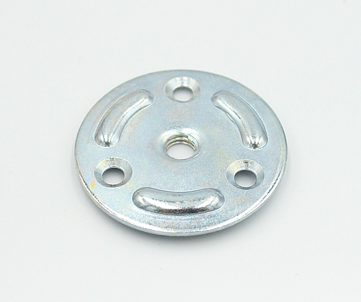 Møbelbensbeslag M8xØ50x1,8 mm, elgalvaniseret
