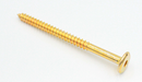 Møbelskrue med spids Ø6 mm, gulgalvaniseret - flere varianter