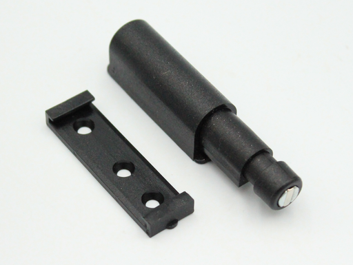 Lågeåbner "push" 49x14,5 mm m/magnet, sort