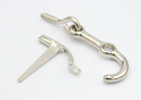Stormkrog til vindue til iskruning 54 mm incl. stjerthage 44 mm, blank metal