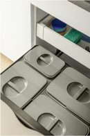 Affaldspand 1x7L og 3x15L t/skuffe, mørkegrå plastik