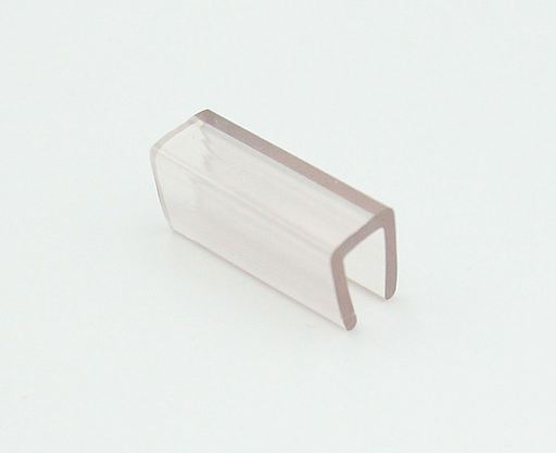 Anslag til 5 mm glashylde, transparent plastik