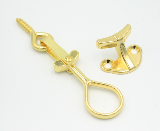 Anverfer til iskruning til vinduer incl. knast, messingfarvet (sæt)