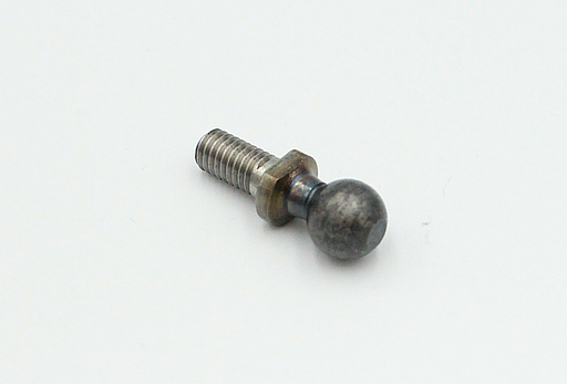 Beslag til gasdæmper M6 gevind Ø10 mm kugle, ubehandlet metal
