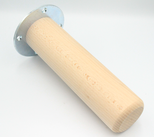 Sofaben (KUN 1 SÆT = 4 STK PÅ LAGER) Ø55x200 mm incl. beslag, ubehandlet bøgetræ