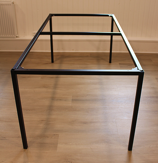 Bordstel H738xB897 mm, sortmalet metal (sæt)