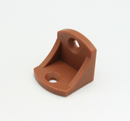 Vinkel 23x23x24 mm med 2 huller, brun plastik