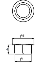 Dækhætte Ø14xØ18 mm, grå (10 stk)