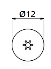 Dækhætte til torx 20, brun (10 stk)