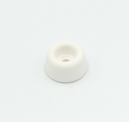 Dørstopper til væg Ø13x6 mm, hvid gummi (10 stk)