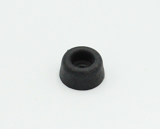 Dørstopper til væg Ø13x6 mm, sort gummi (10 stk)