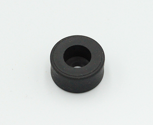 Dørstopper til væg Ø20x10 mm, sort plastik (1 stk)