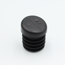 Endeprop skrå til Ø25 mm ben, sort plastik