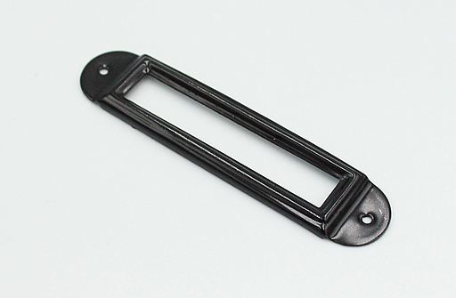 Etiketramme 80x18 mm, sort metal