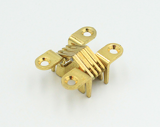 Skjult hængsel excellent 43x10 mm, messingbelagt