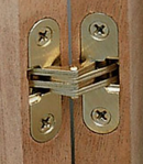 Skjult hængsel excellent 43x10 mm, messingbelagt