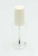 Flaske 20 ml med skruelåg og pensel, transparent