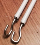 Gardinkrog Ø2x25 mm, elgalvaniseret (10 stk)