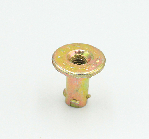 Gevindbøsning M6xØ8,5x18 mm med hoved, gulgalvaniseret