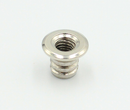 Gevindbøsning M6xØ9x10 mm med hoved, blank metal