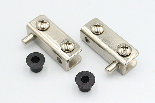 Glaslågehængsel til 4-6 mm glas, metal (sæt)