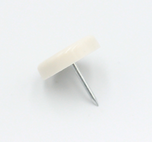 Glidesøm, hvid plastik (10 stk)