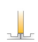 Skjult hængsel BLUM Ø35 mm med softclose t/halvt udenpå-liggende låge, metal