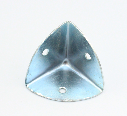 Hjørnebeslag 30x30 mm med 3 huller, metal - 2. sortering