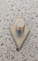 Dækplade til greb 55x27,5 mm, børstet metal