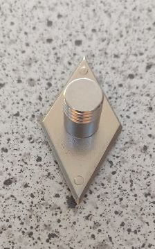 Dækplade til greb 55x27,5 mm, børstet metal