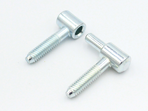 Indboringshængsel Ø9x26 mm med Ø5,5 mm tap, elgalvaniseret