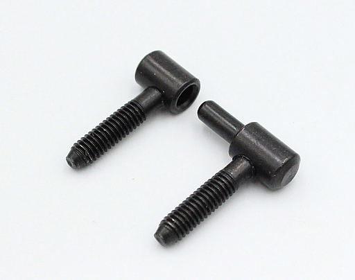 Indboringshængsel Ø9x26 mm med Ø5,5 mm tap, sort metal