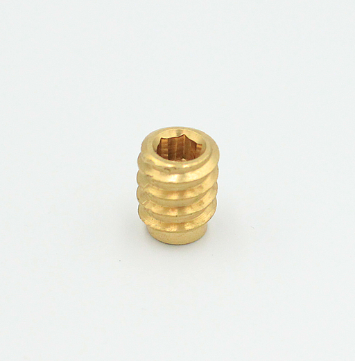 Iskruningsbøsning M6xØ12x15 mm, messing